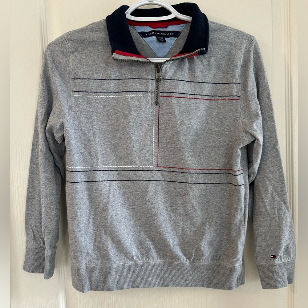 Tommy Hilfiger ¾ Zip Long Sleeve Shirt. Size Medium. Boys